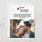 ローマ行き先の結婚式観光客のアトラクション写真 セーブザデート (裏面)