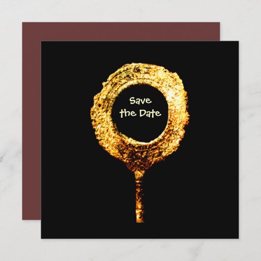 ローマ語鏡 招待状 (正面/裏面)