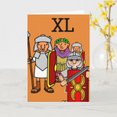 ローマ軍四十歳の誕生日の挨拶状 カード (黄色い花)