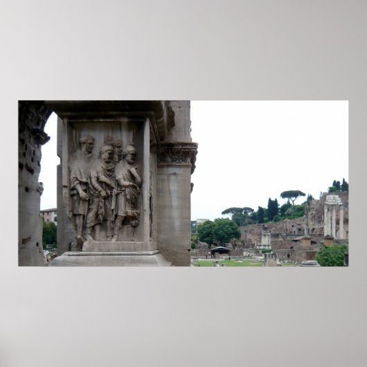 ローマ遺跡イタリアのローマの入り口 ポスター (正面)