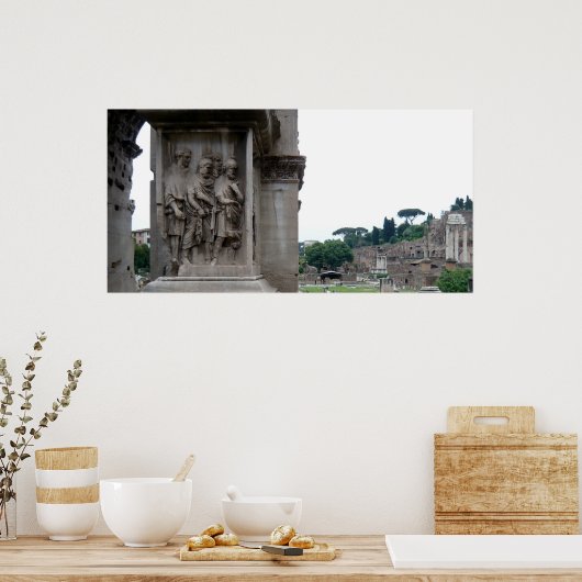 ローマ遺跡イタリアのローマの入り口 ポスター (キッチン)