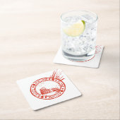 ローマ郵便切手 スクエアペーパーコースター (インサイチュ)