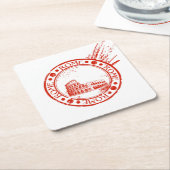 ローマ郵便切手 スクエアペーパーコースター (アングル)