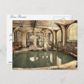 ローマ風呂と修道院、円形風呂、風呂、エングラン ポストカード (正面/裏面)