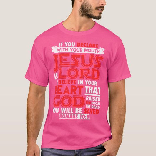 ローマ109イエスは主である Tシャツ (正面)