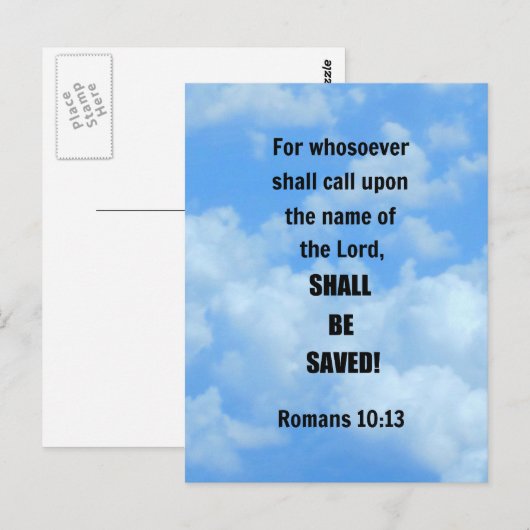 ローマ10:13 ポストカード (正面/裏面)