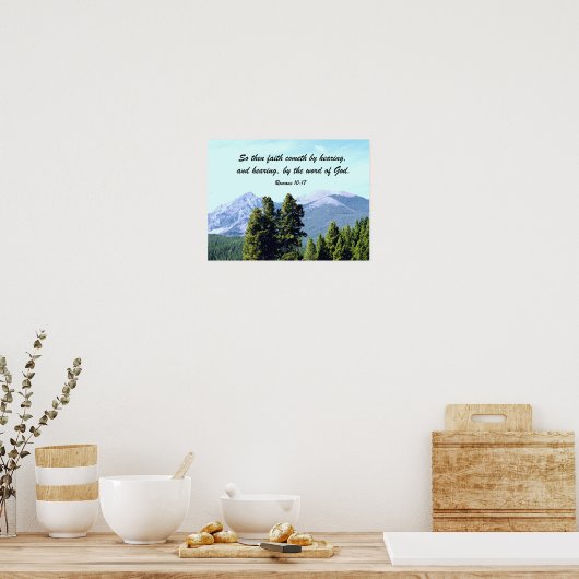 ローマ10:17 ポスター (キッチン)