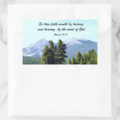 ローマ10:17 長方形シール (バッグ)