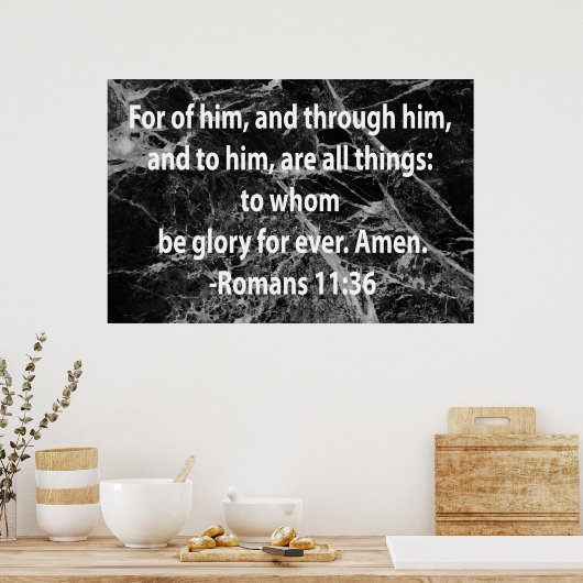 ローマ11:36 ポスター (キッチン)