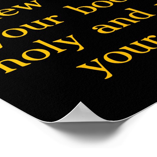 ローマ12:1十字架の上にイエスの輝く瞬間 ポスター (角)