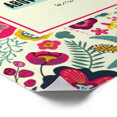 ローマ12:10はっきりしたフローラ抽象芸術 ポスター (角)