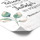 ローマ12:12希望に喜び、祈りの言葉に忠実 ポスター (角)