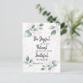 ローマ12:12希望に喜び、祈りの言葉に忠実 ポストカード (スタンド正面)