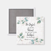 ローマ12:12希望に喜び、祈りの言葉に忠実 マグネット (正面/裏面)