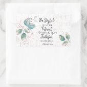 ローマ12:12希望に喜び、祈りの言葉に忠実 長方形シール (バッグ)