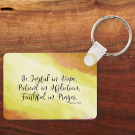 ローマ12:12希望の中で喜びなさいキリスト教の聖書 キーホルダー
