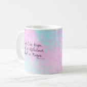 ローマ12:12希望の中で喜びなさいキリスト教の聖書 コーヒーマグカップ (正面左)