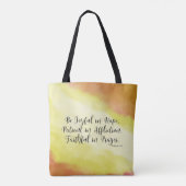 ローマ12:12希望の中で喜びなさいキリスト教の聖書 トートバッグ (裏面)