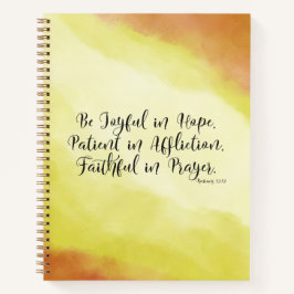 ローマ12:12希望の中で喜びなさいキリスト教の聖書 ノートブック