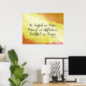 ローマ12:12希望の中で喜びなさいキリスト教の聖書 ポスター (ホームオフィス)