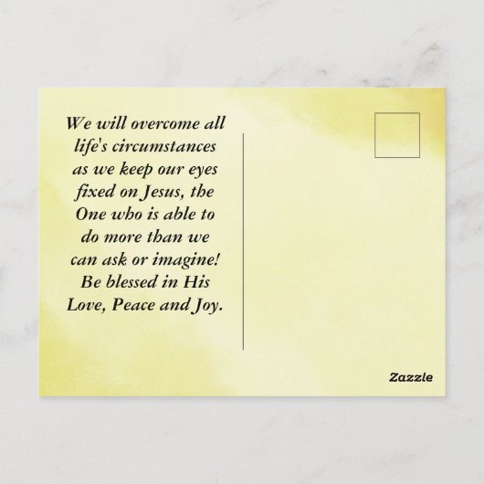 ローマ12:12希望の中で喜びなさいキリスト教の聖書 ポストカード (裏面)