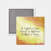 ローマ12:12希望の中で喜びなさいキリスト教の聖書 マグネット (正面/裏面)