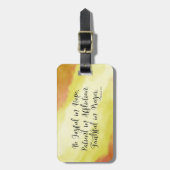 ローマ12:12希望の中で喜びなさいキリスト教の聖書 ラゲッジタグ (正面縦)