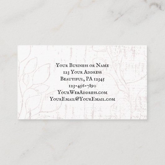 ローマ12:12希望の中で喜ぶバイブル念珠クロス 名刺 (裏面)