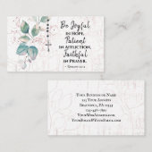 ローマ12:12希望の中で喜ぶバイブル念珠クロス 名刺 (正面/裏面)