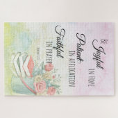 ローマ12:12希望の聖書の聖句に喜びあれ ジグソーパズル (横)