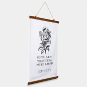 ローマ12:12木目ぶら下がったのサイン、聖書の聖句の壁 吊り下げ型タペストリー (傾斜あり)