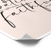 ローマ12:12桃の背景 ポスター (角)