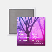 ローマ12:12聖書感動的の聖句 マグネット (正面/裏面)