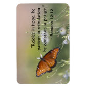 ローマ12:12蝶 マグネット (縦)