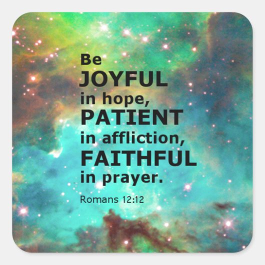 ローマ12:12 スクエアシール (正面)