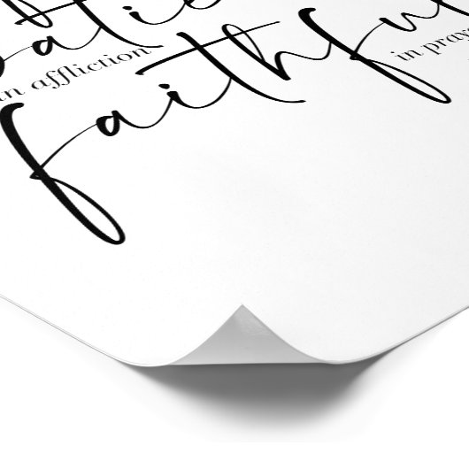 ローマ12:12 ポスター (角)