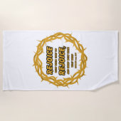 ローマ12:15 KJV聖書聖なる書物、 経典聖句ビーチタオル ビーチタオル (正面)