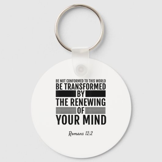 ローマ12_2この世のティーシに適合してはいけない キーホルダー (正面)