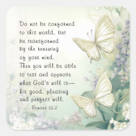 ローマ12:2この世の聖書に従うな スクエアシール