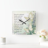 ローマ12:2この世の聖書に従うな スクエア壁時計 (ホーム)