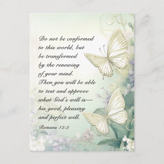 ローマ12:2この世の聖書に従うな ポストカード (正面)