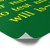 ローマ12:2アメリカ国旗の前にワシを置く ポスター (角)