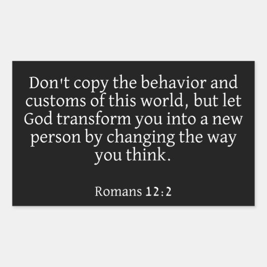 ローマ12:2シール 長方形シール (正面)