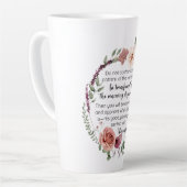 ローマ12:2パターンフローラに従うな カフェラテマグ (左アングル)