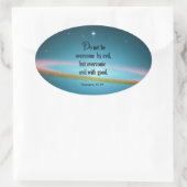 ローマ12:21 楕円形シール (バッグ)