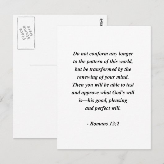 ローマ12:2 ポストカード (正面/裏面)