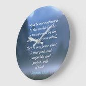 ローマ12:2 ラージ壁時計 (傾斜)