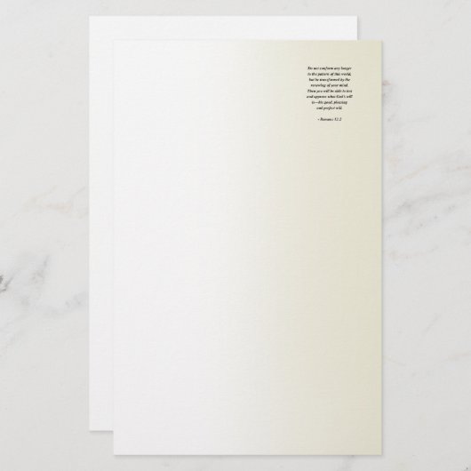 ローマ12:2 便箋 (正面/裏面)