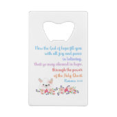 ローマ15バイブル・バースデザイン クレジットカード栓抜き (裏面)