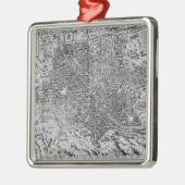 ローマ1579年の地図 メタルオーナメント (左)